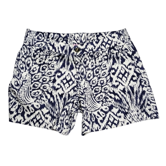 Lilly Pulitzer Bright Navy & White Kelly Pineapple Party Resort Stretch Shorts 2 - Picture 9 of 9
